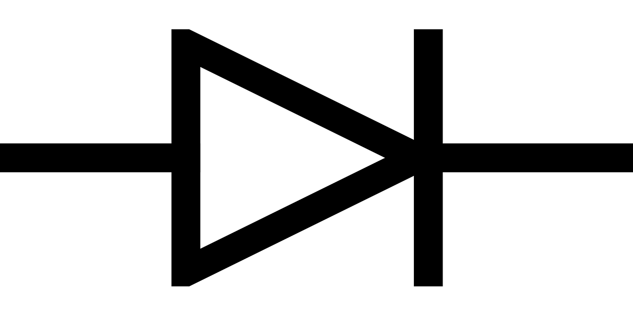 Representación simbólica del diodo en un circuito